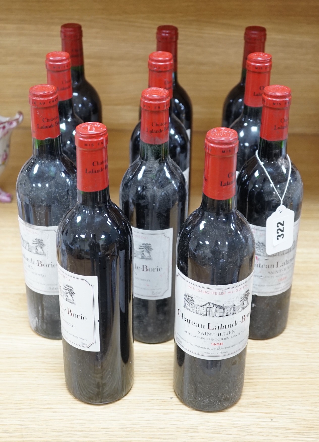 Eleven bottles of Chateau Lalande-Borie Saint Julien, seven 1985 and four 1988